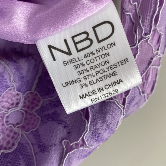 NBD Women Lilac Bria Halter Lace Mini Dress Size XS Lover Era Fairy Purple - Picture 9 of 12
